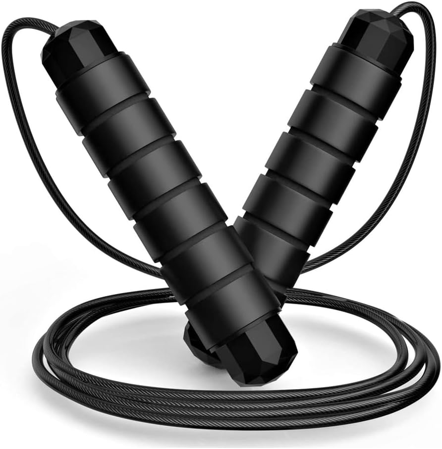 Skipping Rope - Jumping Rope Adjustable For Men Women Kids - Jump Rope For Exercise Fat burning Workout Home or Gym personal Training Rope