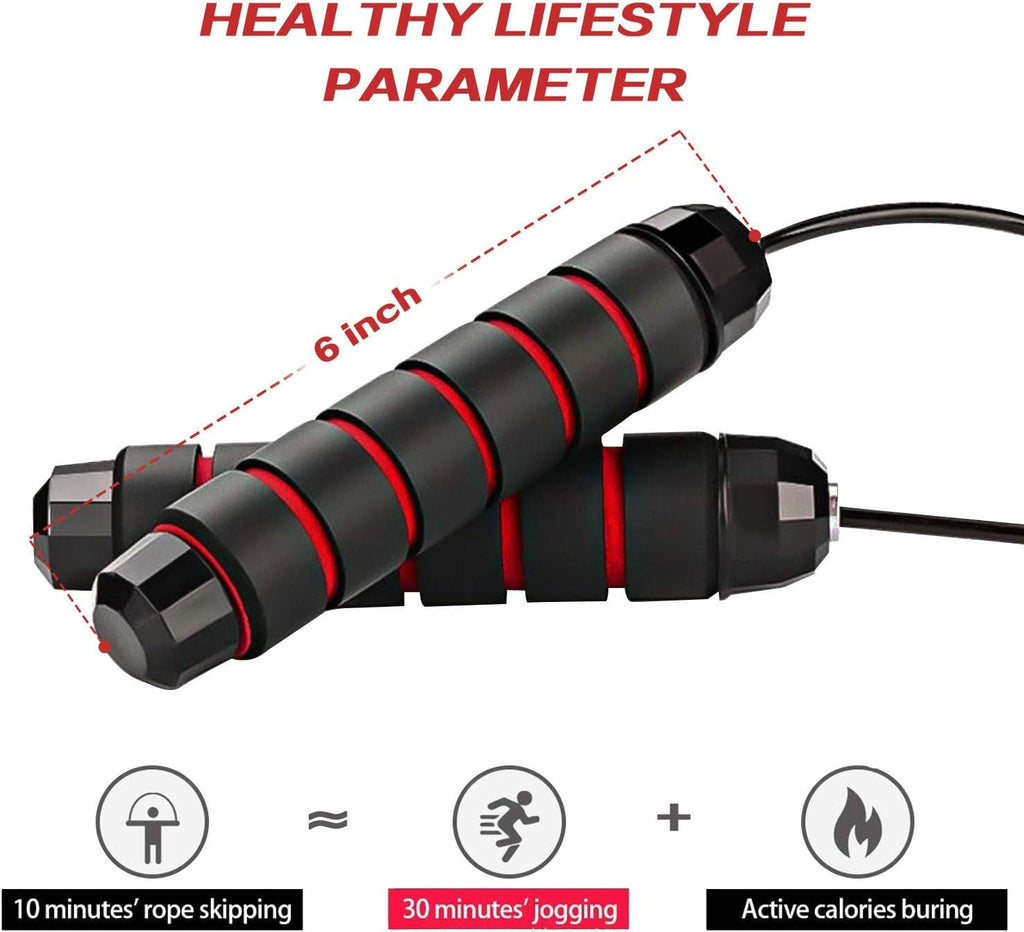 Skipping Rope - Jumping Rope Adjustable For Men Women Kids - Jump Rope For Exercise Fat burning Workout Home or Gym personal Training Rope